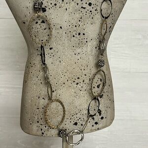 Improv chain link necklace long